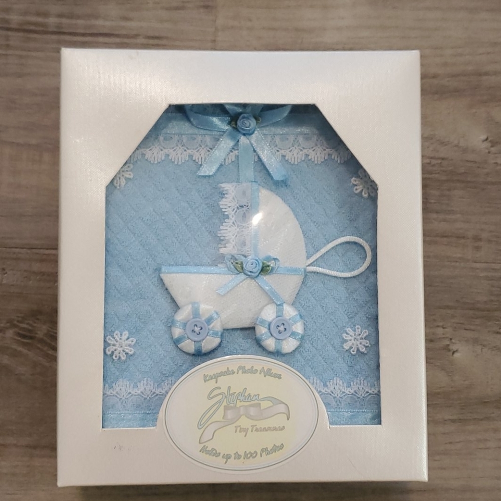 Blue baby photo book